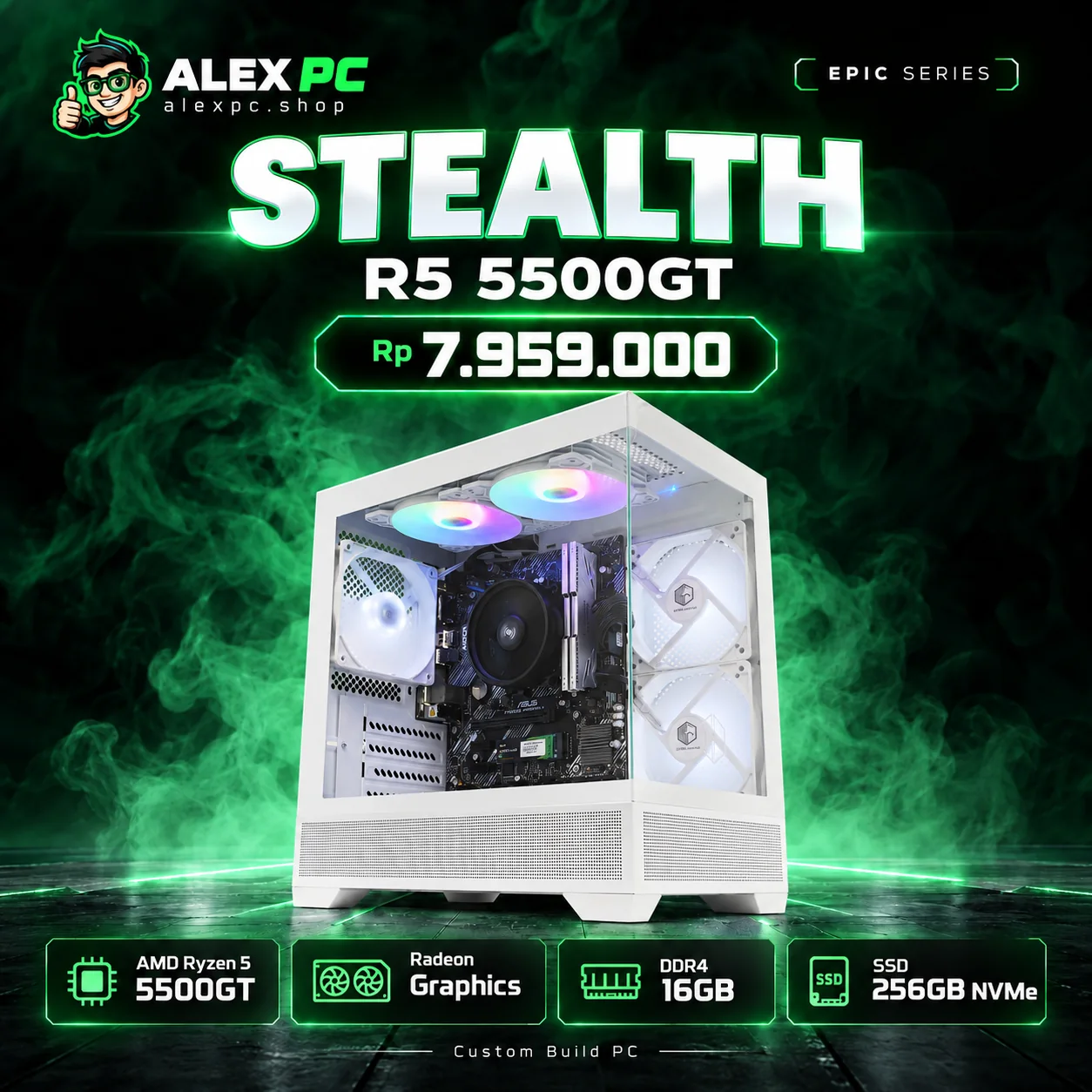 ALEX PC Stealth Ryzen 5 5500GT