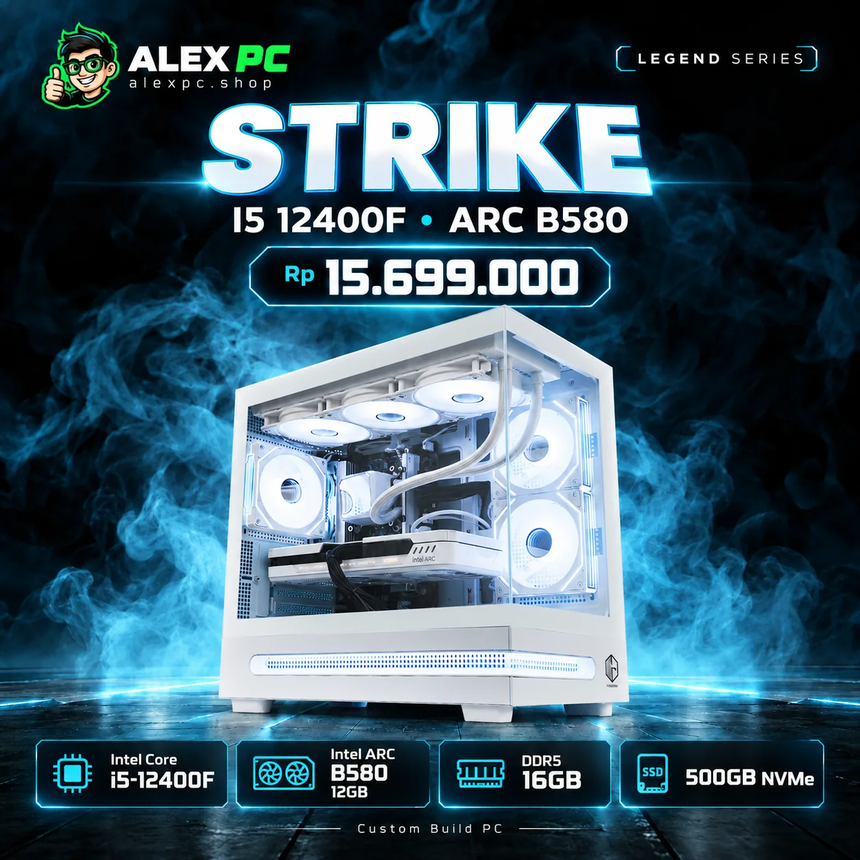 ALEX PC Strike i5-12400F + Intel Arc B580 12GB
